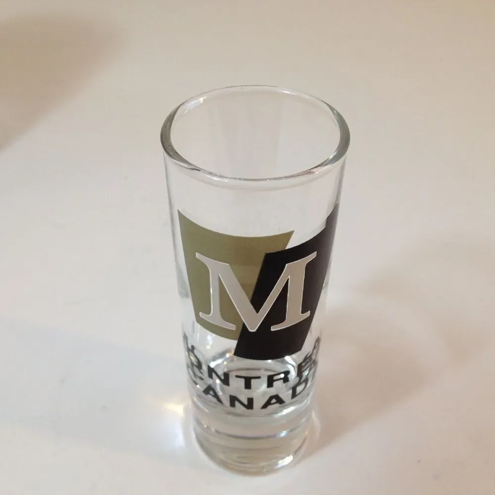 Vintage Montreal Canada Shooter Shot Glass Logo Design